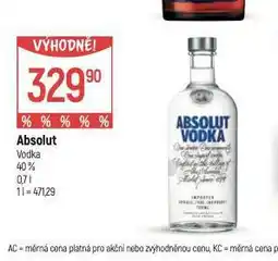 Globus Absolut vodka nabídka