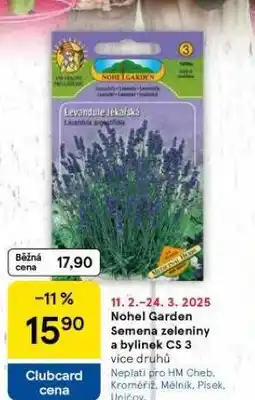 Tesco Nohel garden semena zeleniny a bylinky cs 3 nabídka