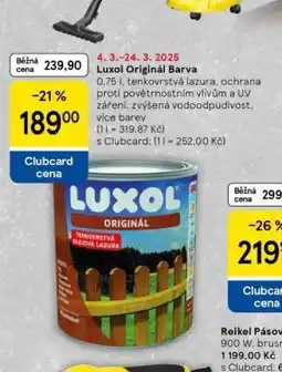 Tesco Luxol originál barva nabídka