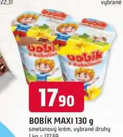 Trefa Bobík Maxi smetanový krém 130g, vybrané druhy nabídka