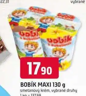 Trefa Bobík Maxi smetanový krém 130g, vybrané druhy nabídka