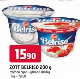 Trefa Zott Belriso mléčná rýže různé příchutě 200g nabídka