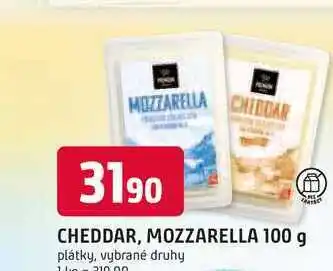 Trefa CHEDDAR, MOZZARELLA 100 g plátky, vybrané druhy nabídka