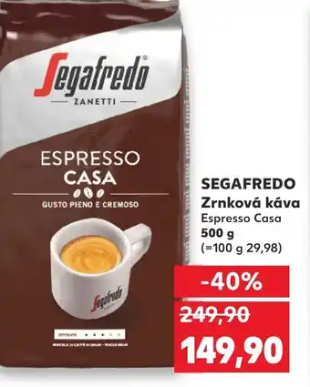 Kaufland SEGAFREDO Zrnková káva nabídka