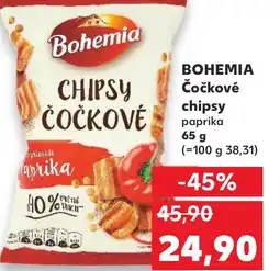 Kaufland BOHEMIA Čočkové chipsy paprika nabídka