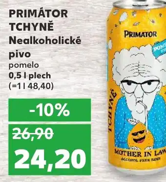 Kaufland PRIMÁTOR TCHYNĚ Nealkoholické pivo nabídka