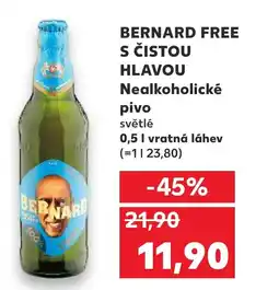 Kaufland BERNARD FREE S ČISTOU HLAVOU Nealkoholické pivo nabídka