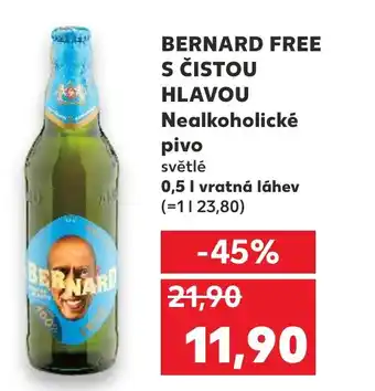 Kaufland BERNARD FREE S ČISTOU HLAVOU Nealkoholické pivo nabídka