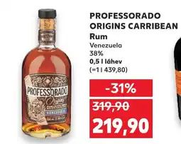Kaufland PROFESSORADO ORIGINS CARRIBEAN Rum nabídka