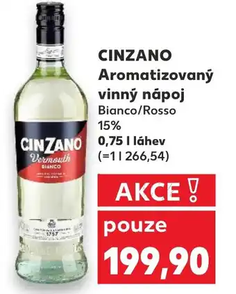 Kaufland CINZANO Aromatizovaný vinný nápoj nabídka