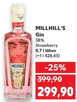 Kaufland MILLHILL'S Gin nabídka