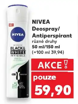 Kaufland NIVEA Deospray/ Antiperspirant nabídka