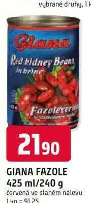 Trefa GIANA FAZOLE 425 ml/240 g nabídka