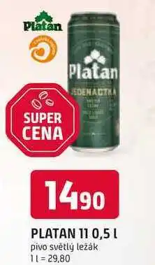 Trefa PLATAN 11° 0,5l pivo světlý ležák nabídka