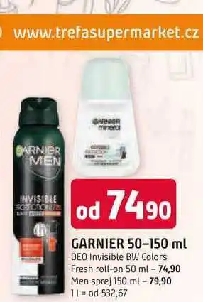 Trefa GARNIER DEO Invisible BW Colors Fresh roll-on 50 ml nabídka