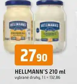 Trefa Hellmann's tatarská omáčka, majonéza 210ml, vybrané druhy nabídka