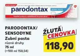 Kaufland PARODONTAX/ SENSODYNE Zubní pasta nabídka