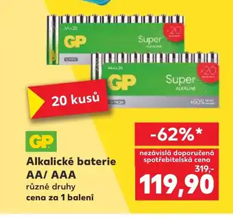 Kaufland Alkalické baterie AA/AAA nabídka