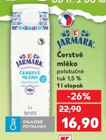 Kaufland Čerstvé mléko nabídka