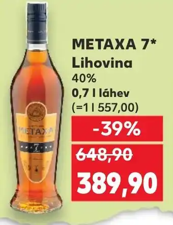 Kaufland METAXA 7* Lihovina nabídka