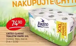 LINTEO CLASSIC TOALETNÍ PAPÍR XXL 2vrstvý, 16ks, 240 m
