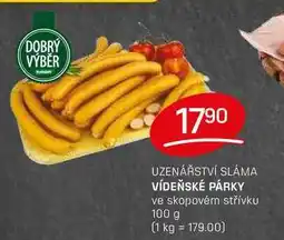 Flop VÍDEŇSKÉ PÁRKY ve skopovém střívku 100 g nabídka
