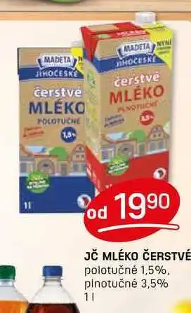 Flop JČ MLÉKO ČERSTVÉ polotučné 1,5% 1l nabídka