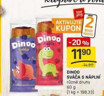 Flop DINOO SVÁČA S NÁPLNÍ různé druhy 60 g nabídka