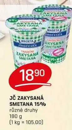 Flop JČ ZAKYSANÁ SMETANA 15% různé druhy 180 g nabídka