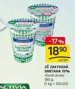 Flop JČ ZAKYSANÁ SMETANA 15% různé druhy 180 g nabídka