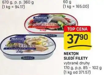 Flop NEKTON SLEDÍ FILETY vybrané druhy 170 g. p.p. 85-102 g nabídka