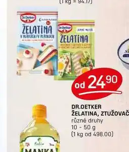 Flop DR.OETKER ŽELATINA, ZTUŽOVAČ různé druhy 10-50 g nabídka
