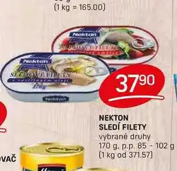 Flop NEKTON SLEDÍ FILETY vybrané druhy 170 g. p.p. 85- 102 g nabídka