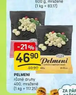 Flop PELMENI různé druhy 400, mražené nabídka