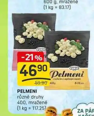 Flop PELMENI různé druhy 400, mražené nabídka