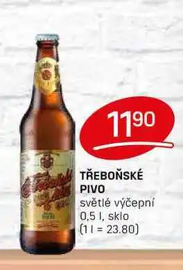 Flop TŘEBOŇSKÉ PIVO světlé výčepní 0,5l nabídka