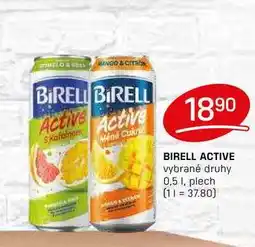 Flop BIRELL ACTIVE vybrané druhy 0,5l, plech nabídka