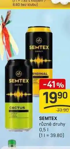 Flop SEMTEX různé druhy 0,5l nabídka