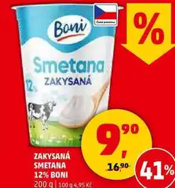 Penny Market ZAKYSANÁ SMETANA 12% BONI, 200 g nabídka