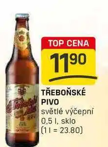 Flop TŘEBOŇSKÉ PIVO světlé výčepní 0,5l nabídka