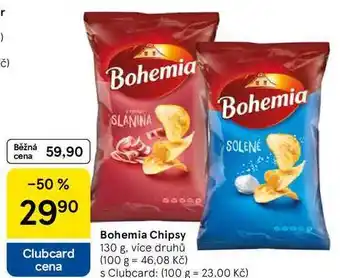 Tesco Bohemia Chipsy, 130 g, více druhů nabídka