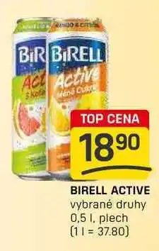 Flop BIRELL ACTIVE vybrané druhy 0,5l, plech nabídka