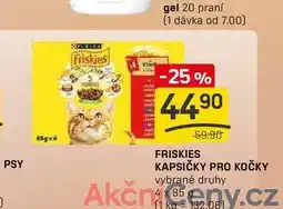 Flop FRISKIES KAPSIČKY PRO KOČKY vybrané druhy 4x85g nabídka