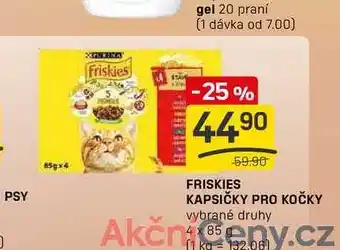 Flop FRISKIES KAPSIČKY PRO KOČKY vybrané druhy 4x85g nabídka