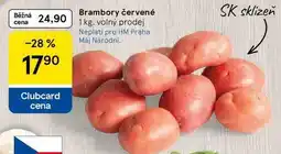 Tesco Brambory červené, 1 kg, volný prodej nabídka