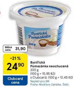 Tesco Bystřická Pomazánka neochucená, 200 g nabídka