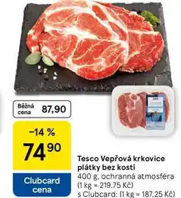 Tesco Tesco Vepřová krkovice plátky bez kosti, 400 g nabídka