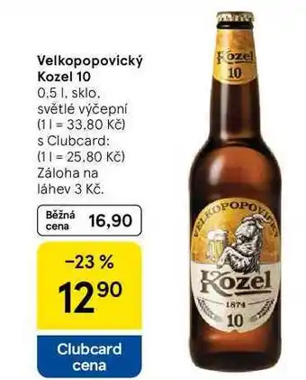 Tesco Velkopopovický Kozel 10, 0.5 l nabídka