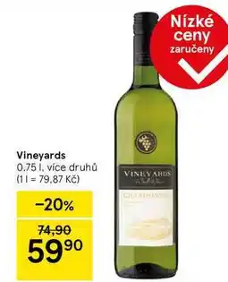 Tesco Vineyards, 0,75 l nabídka