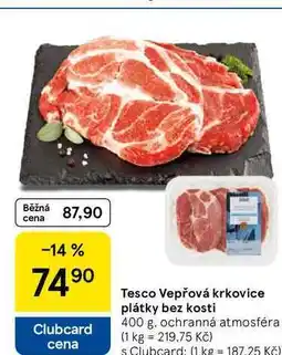 Tesco Tesco Vepřová krkovice plátky bez kosti, 400 g nabídka